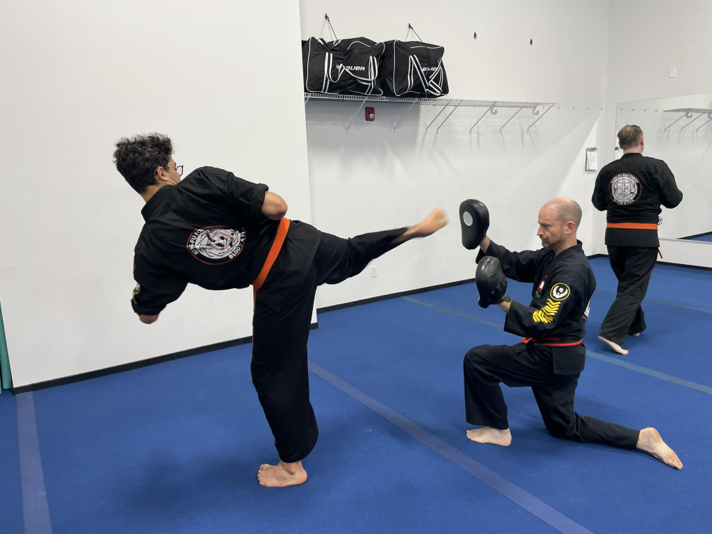 Kung Fu kick practice